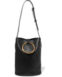 Черная кожаная сумка-мешок от Stella McCartney