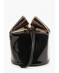 Черная кожаная сумка-мешок от Topshop