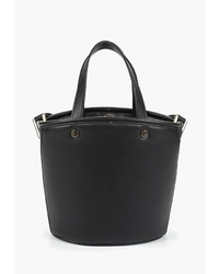 Черная кожаная сумка-мешок от Violeta BY MANGO
