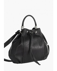 Черная кожаная сумка-мешок от Vita