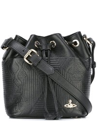 Черная кожаная сумка-мешок от Vivienne Westwood