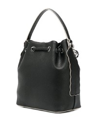 Черная кожаная сумка-мешок от Blumarine