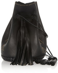 Черная кожаная сумка-мешок от Wendy Nichol