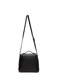 Черная кожаная сумка почтальона от Gucci