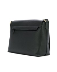 Черная кожаная сумка почтальона от Burberry