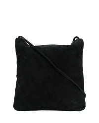 Черная кожаная сумка почтальона от Guidi