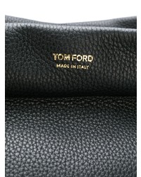 Черная кожаная сумка почтальона от Tom Ford