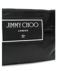 Черная кожаная сумка почтальона от Jimmy Choo