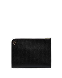 Черная кожаная сумка почтальона от Thom Browne