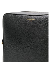 Черная кожаная сумка почтальона от Thom Browne