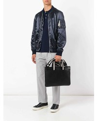 Черная кожаная сумка почтальона от Bally