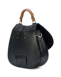 Черная кожаная сумка-саквояж от Maison Margiela