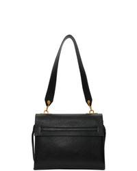 Черная кожаная сумка-саквояж от Valentino