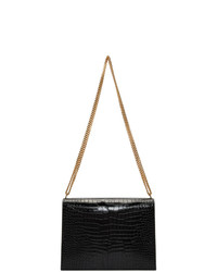 Черная кожаная сумка-саквояж от Saint Laurent