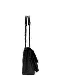 Черная кожаная сумка-саквояж от Saint Laurent