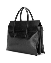 Черная кожаная сумка-саквояж от Marni