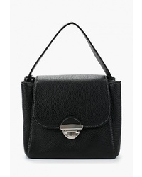 Черная кожаная сумка-саквояж от D.Angeny