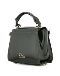 Черная кожаная сумка-саквояж от Zac Zac Posen