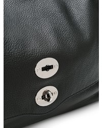 Черная кожаная сумка-саквояж от Zanellato