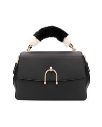 Черная кожаная сумка-саквояж от Liu Jo