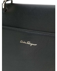 Черная кожаная сумка-саквояж от Salvatore Ferragamo