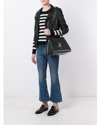 Черная кожаная сумка-саквояж от Valextra