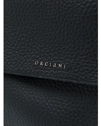 Черная кожаная сумка-саквояж от Orciani