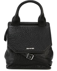 Черная кожаная сумка-саквояж от McQ by Alexander McQueen