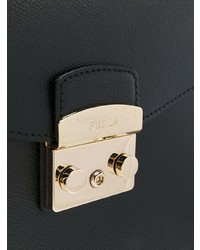 Черная кожаная сумка-саквояж от Furla