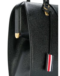 Черная кожаная сумка-саквояж от Thom Browne