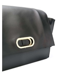 Черная кожаная сумка-саквояж от Sacai