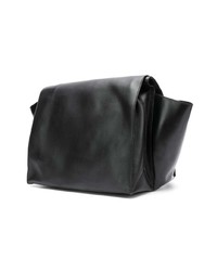 Черная кожаная сумка-саквояж от Sacai