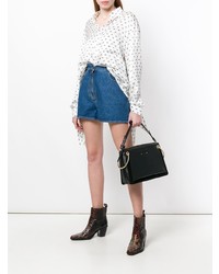 Черная кожаная сумка-саквояж от Chloé