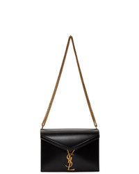 Черная кожаная сумка-саквояж от Saint Laurent