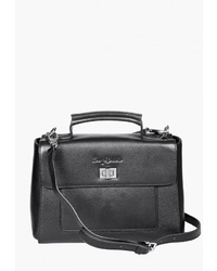 Черная кожаная сумка-саквояж от Sergio Belotti