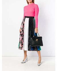 Черная кожаная сумка-саквояж от Moschino