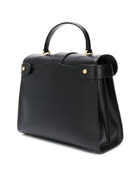 Черная кожаная сумка-саквояж от Moschino