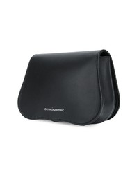 Черная кожаная сумка через плечо c бахромой от Calvin Klein 205W39nyc