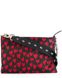 Черная кожаная сумка через плечо с принтом от RED Valentino