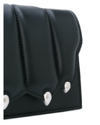 Черная кожаная сумка через плечо с украшением от Marco De Vincenzo