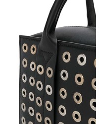 Черная кожаная сумка через плечо с украшением от Corto Moltedo