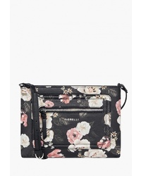Черная кожаная сумка через плечо с цветочным принтом от Fiorelli