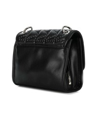 Черная кожаная сумка через плечо с шипами от Karl Lagerfeld