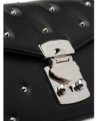Черная кожаная сумка через плечо с шипами от Miu Miu