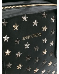 Черная кожаная сумка через плечо с шипами от Jimmy Choo
