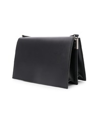 Черная кожаная сумка через плечо с шипами от Saint Laurent
