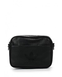 Черная кожаная сумка через плечо от adidas Originals