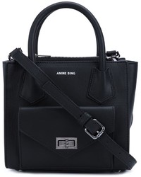 Черная кожаная сумка через плечо от Anine Bing