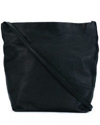 Черная кожаная сумка через плечо от Ann Demeulemeester