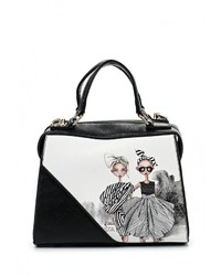 Черная кожаная сумка через плечо от Anna Wolf